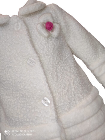 Παλτό μπούκλε εκρού χρώμα - Image 2