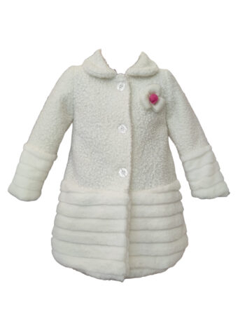 Παλτό μπούκλε εκρού χρώμα - Image 1