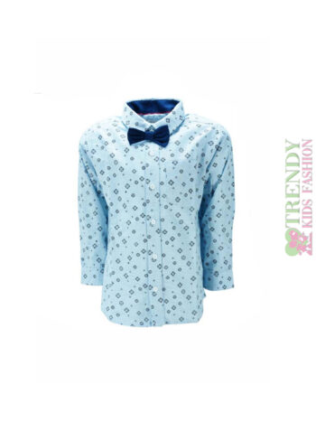 Πουκάμισο γαλάζιο με παπιγιόν - Image 1