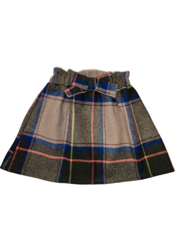 Σετ με φούστα και πλεκτο μπλουζάκι μπλε χρώμα - Image 3