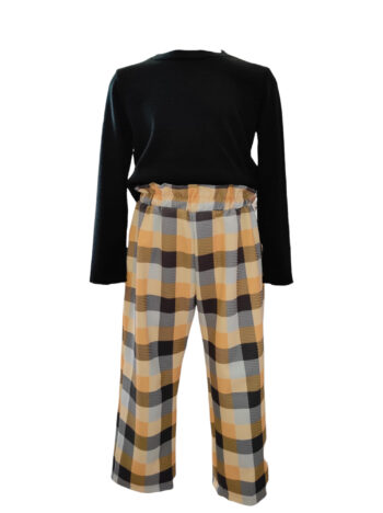 Σετ 3 τεμάχια παντελόνι,πλεκτη μπλούζα και τοπ - Image 2