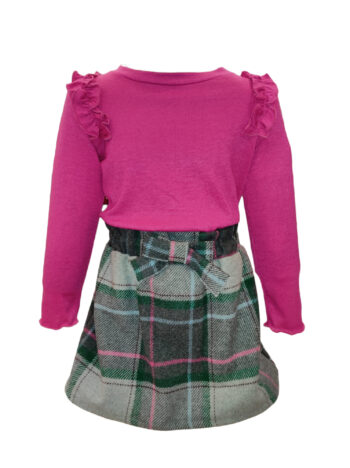 Σετ με φούστα και πλεκτο μπλουζάκι - Image 1