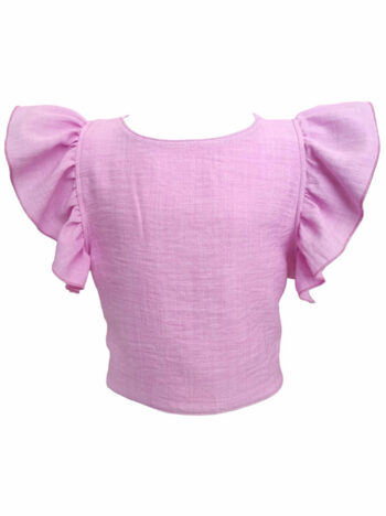 Μπλούζα με βολάν Ροζ χρώμα GNS550 - Image 1