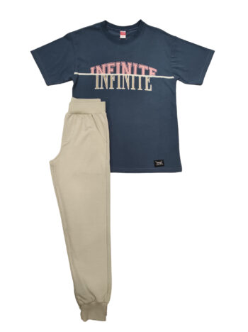 Σετ φόρμα με παντελόνι και κοντομάνικο μπλουζάκι Ραφ χρώμα 2414113Ρ - Image 1