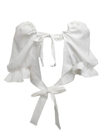 Μπλούζα-κροπ Εκρού χρώμα με άνοιγμα στην πλάτη - Image 4