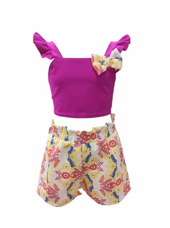 Σετ κροπ-τοπ με σορτς - Image 1