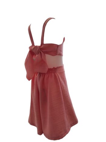 Ολόσωμο σορτς κοραλλί με κρόσσια - Image 3