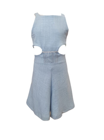 Ολόσωμο σορτς γαλάζιο με κρόσσια - Image 1