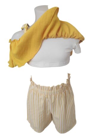 Παιδικό σετ κροπτοπ με  βολάν και σορτς - Image 2