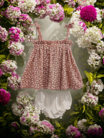 Φόρεμα κεντημένο με βρακάκι. - Image 1