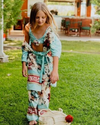 Vintage flower παντελόνα - Image 3