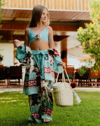 Vintage flower παντελόνα - Image 1