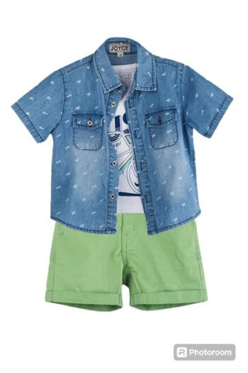Σετ 3τμχ denim με βερμούδα - Image 1