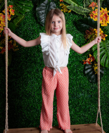 Σετ Πουκάμισο crop με παντελονα - Image 1