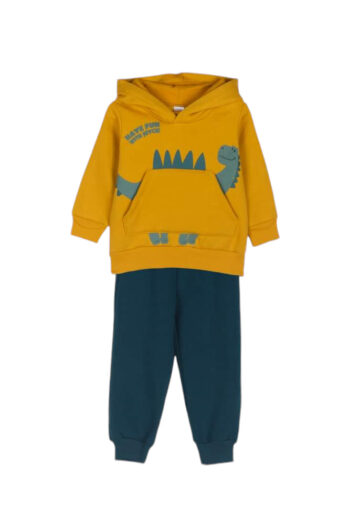 Σετ φόρμα φούτερ με κουκούλα 2462109Μ μουσταρδί- κυπαρισσί - Image 1