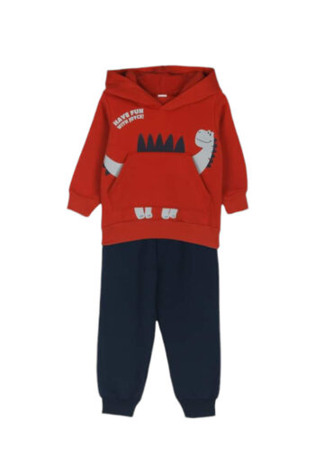 Σετ φόρμα φούτερ με κουκούλα 2462109 κεραμυδί- μαρέν - Image 1