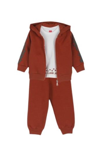 Σετ 3 τεμ. φόρμα φούτερ με ζακέτα 2462001 κεραμιδή χρώμα - Image 1