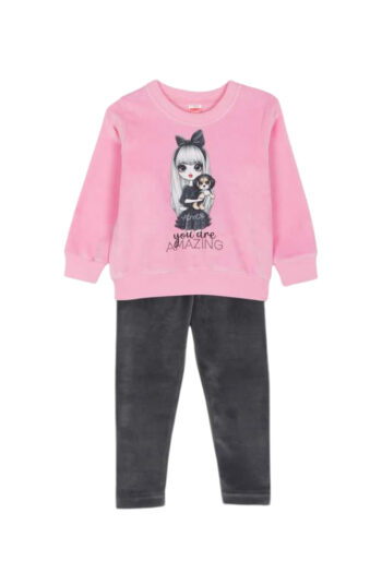 Σετ βελουτέ με κολάν 2461131Ρ ροζ - Image 1