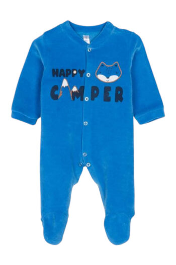 Ολόσωμο βελουτέ φορμακι CAMPER μπλε-ρουα χρώμα - Image 1