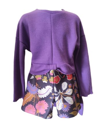 Σορτς εμπριμέ μωβ χρώμα. - Image 4