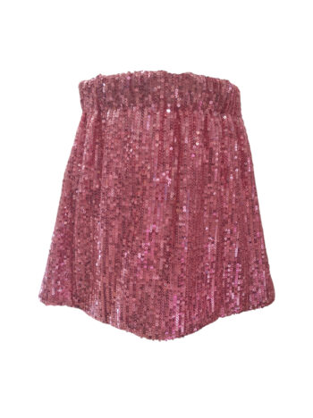 Σετ πουκαμίσα με κρόσσια παγιετα στους ωμούς και φούστα με ροζ παγιετες - Image 5