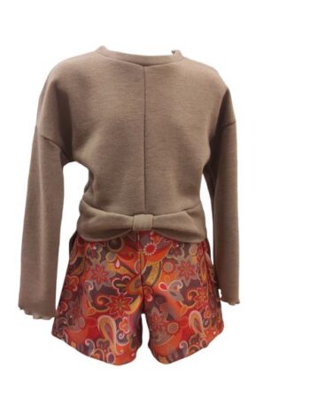 Σορτς εμπριμέ πορτοκαλί χρώμα - Image 2