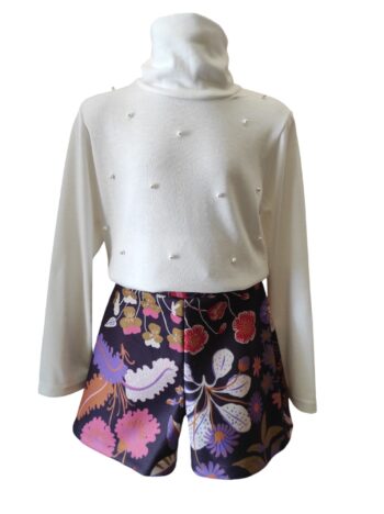 Σορτς εμπριμέ μωβ χρώμα. - Image 10