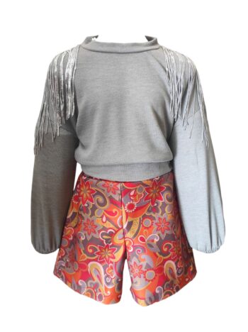 Σορτς εμπριμέ πορτοκαλί χρώμα - Image 7