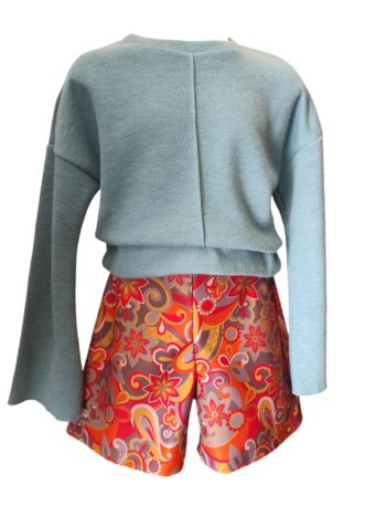 Σετ σορτς με πλεκτή μπλούζα - Image 3