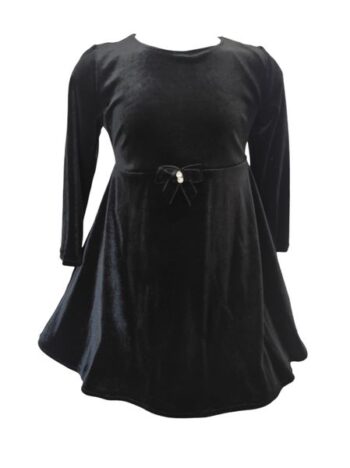 Φόρεμα βελούδο μαύρο χρώμα - Image 1