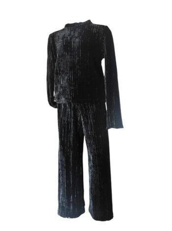 Σετ 2 χρώματα βελούδο ριπ γκρι και μαύρο - Image 2