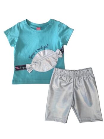 Σετ με Κολάν 2τμχ Τιρκουάζ - Image 1