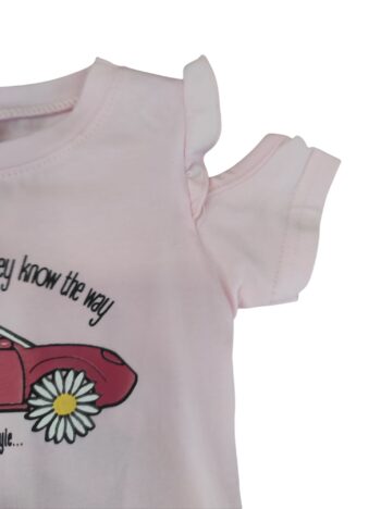 Παιδικό σετ Joyce για κορίτσια Flower car ροζ - Image 2