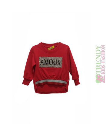 Μπλούζα κόκκινη "AMOUR" - Image 1