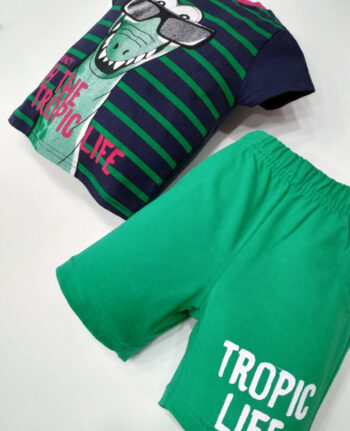 Σετ βερμούδα μπλούζα "TROPIC LIFE" - 71815027 - Image 2