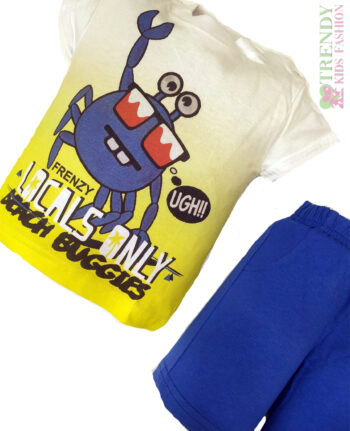 Σετ μπλούζα με τύπωμα και βρεμούδα μπλε "LOCALS ONLY" - Image 2