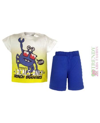 Σετ μπλούζα με τύπωμα και βρεμούδα μπλε "LOCALS ONLY" - Image 1