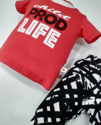 Σετ παντελόνι με μπλούζα κόκκινη - 73534 - Image 2