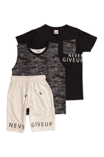 Σετ με 2 μπλούζες και βερμούδα 8034 - Image 1