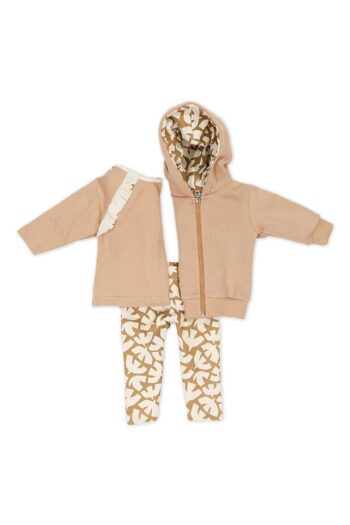 Σετ 3 τεμ. με ζακέτα μπλούζα και κολάν τυπωμένο 45-8250 - Image 1