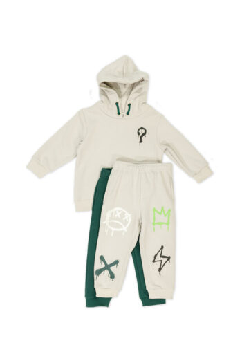 Φόρμα φούτερ 3 τεμ. 45-825 εκρού- κυπαρισσί - Image 1