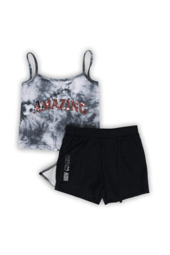 Σετ με σόρτς Tie dye - Μαύρο - Image 1