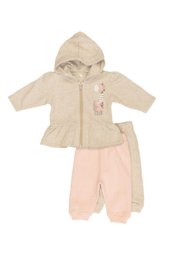 Φόρμα χνουδιασμένη με ζακέτα και 2 παντελόνια - Image 1