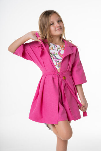 Καμπαρντίνα Oversizet GNS216 Φούξια - Image 4