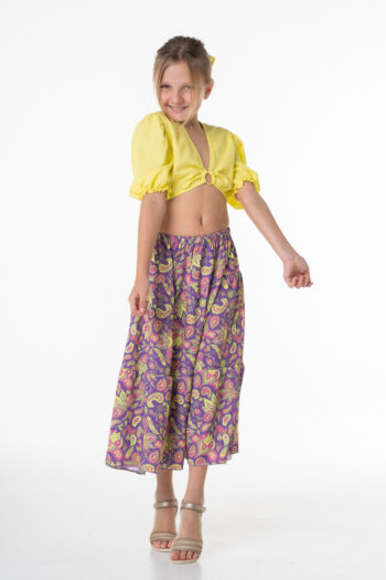 Σετ τοπάκι με μακριά εμπριμέ φουσάτα - Image 2