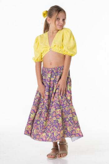 Σετ τοπάκι με μακριά εμπριμέ φουσάτα - Image 1