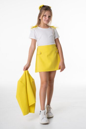 Σακάκι κιτρινο με χρυσά κουμπάκια - Image 7