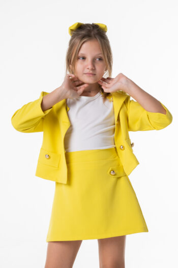 Σακάκι κιτρινο με χρυσά κουμπάκια - Image 4