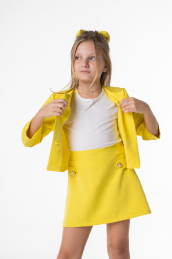 Σακάκι κιτρινο με χρυσά κουμπάκια - Image 5