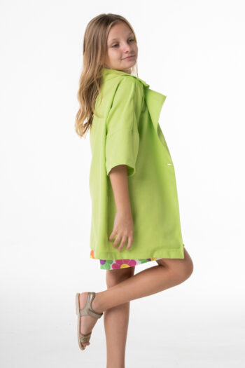 Παιδική Καμπαρντίνα Λαχανή με ζωνάκι - Image 3